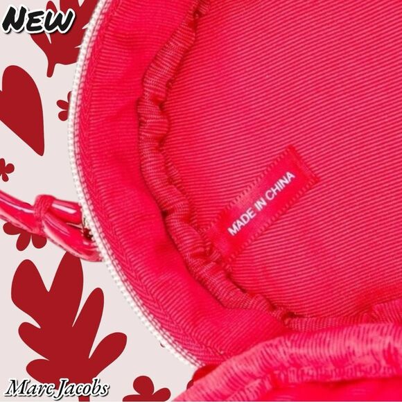 New NWOT Marc Jacobs Red Patent Leather Crossbody Bag Coin Purse - Picture 6 of 7